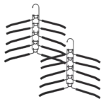 5 in 1 Multi Layer Hangers, 2 Pack, Foam Padded
