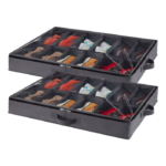 Under Bed Shoe Storage Organizer, Set of 2, Fits 24 Pairs